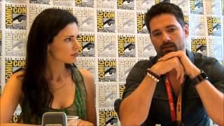 Syfys Alphas Warren Christie  Laura Mennell at San Diego Comic Con 2012