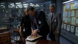 Vincent DOnofrio drops files and improvs scene  Law  Order Criminal Intent