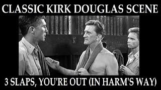 Classic Kirk Douglas Scene 3 Slaps Youre Out IN HARMS WAY 1965