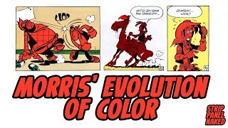 Morris Evolution of Color in Lucky Luke  Strip Panel Naked