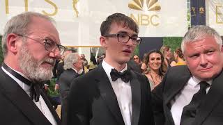 Game of Thrones Isaac Hempstead Wright Liam Cunningham Conleth Hill on Emmys red carpet