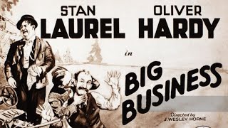 Laurel  Hardy  Big Business 1929 silent film w soundtrack and SFX