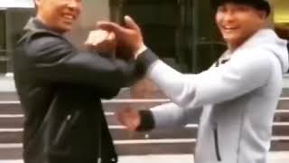 Donnie Yen and Tony Jaa doing Wing Chun Chi Sao training 