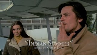 Alain Delon and Sonia Petrovna in INDIAN SUMMER 1972 