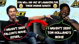 Anthony Mackie  Sebastian Stan Continuously Roasting Tom HollandPart2  Avengers Infinity War