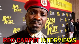 Red carpet interviews for National Geographic Documentary Films Bobi Wine The Peoples President