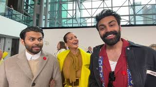 Asif Ali Saagar Shaikh and Poorna Jagannathan Preview Deli Boys on the Disney Upfronts Carpet