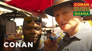 Conan  Sam Richardson Explore Makola Market  CONAN on TBS