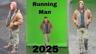 The Running Man 2025 Filming with Glen Powell in London