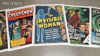 THE INVISIBLE WOMAN  4 other vintage posters get LINEN BACKED