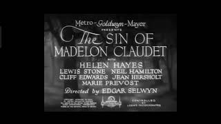 The Sin Of Madelon Claudet 1931 Title Sequence Metro Goldwyn Mayer