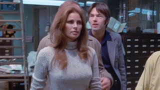 Raquel Welch is introduced to team in Fuzz 1972