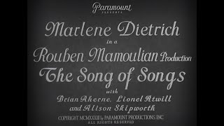 The Song of Songs 1933 title sequence