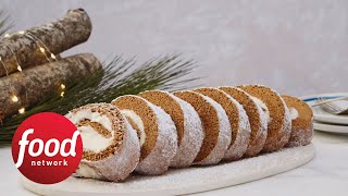 Gingerbread Cake Roll  Holiday Baking Championship  Food Network