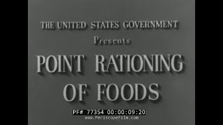 WWII CHUCK JONES CARTOON  POINT RATIONING OF FOODS  77354
