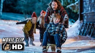 THERES SOMETHING IN THE BARN  Sled Chase 2023 Movie CLIP HD