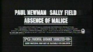 Absence of Malice  movie trailer  TV ad 1981