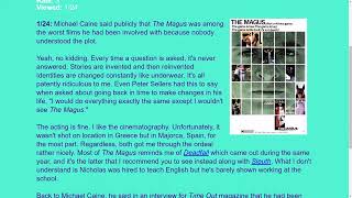 Movie Review The Magus 1968