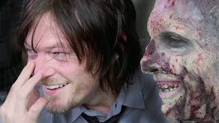 The Walking Dead  pranking Daryl  Norman Reedus 2014