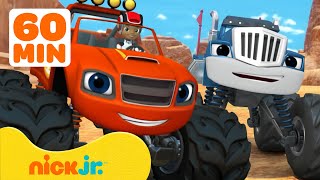 Blaze Uses Power Tires in Desert Races  60 Minutes of Blaze and the Monster Machines  Nick Jr