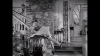 Priscilla Lane slides down the bannister  Daughters Courageous 1939