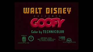 Goofy  Motor Mania 1950  1950s reissue titles unedited