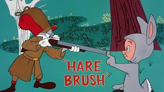 Hare Brush 1955 Merrie Melodies Bugs Bunny and Elmer Fudd Cartoon Short Film  Review