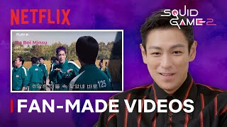 TOP Reacts to Thanos Fan Videos  Squid Game Season 2  Netflix