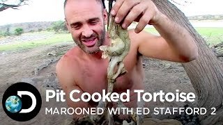 Delicious Pit Cooked Tortoise  Marooned with Ed Stafford S2E3