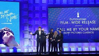 James Ivory  Peter Spears accept award for Call Me By Your Name  29th Annual GLAAD Media Awards