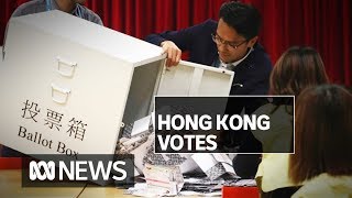 Hong Kong voters dramatically swing to prodemocracy candidates  ABC News