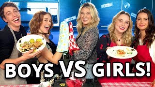 BOYS VS GIRLS GRILLED CHEESE CHALLENGE W MY DEAD EX CAST  Gettin Grilled