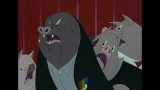 Animal Farm 1954  Napoleons Demise Scene