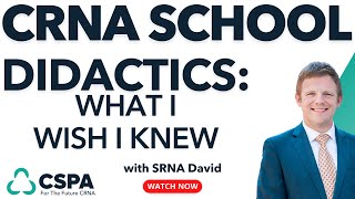 130 Starting CRNA School What I Wish I Knew Before Didactics By David Warren