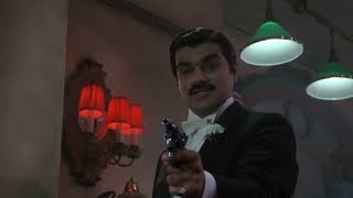 The late Dick Butkus in Johnny Dangerously 1984 robbing Roman Moronies club