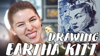 Drawing Catwoman Eartha Kitt  Rad Art with Beth Be Rad  Snarled