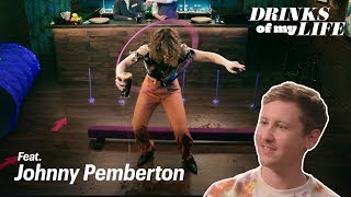Johnny Pemberton and Beth Stelling Attempt an Obstacle Course While Holding Full Beers