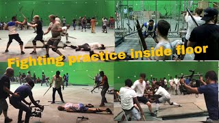 Fighting practice  Stunt choreography Greg Powell from Hollywood