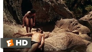 The Naked Prey 89 Movie CLIP  Waterfall Escape 1966 HD