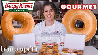 Pastry Chef Attempts to Make Gourmet Krispy Kreme Doughnuts  Gourmet Makes  Bon Apptit