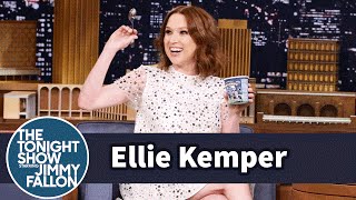 Ellie Kemper Celebrates Her Pregnancy with Tonight Dough Ice Cream