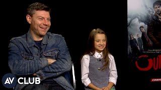 Outcasts Patrick Fugit and Madeleine McGraw try to scare the crap out of each other on set