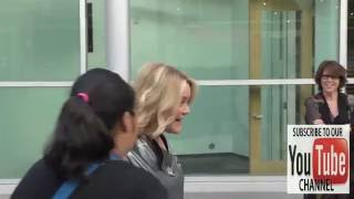 Stephanie Faracy greets fans outside ArcLight Theatre in Hollywood