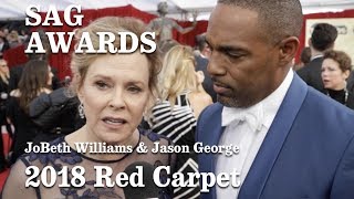 Jason George And JoBeth Williams On The SAG 2018 Red Carpet