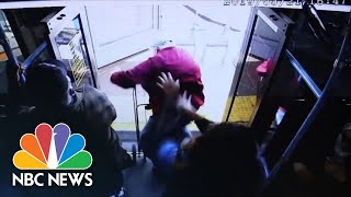 Video Shows Moment Woman Pushes Elderly Man Off Las Vegas Bus  NBC News