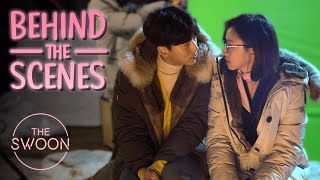 Behind the Scenes Yoon Hyunmin  Ko Sunghee cant stop laughing on set  My Holo Love ENG SUB
