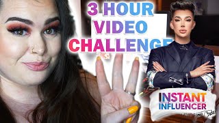 I TRIED THE 1ST CHALLENGE IN INSTANT INFLUENCER WITH JAMES CHARLES EPISODE 1