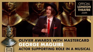 George Maguire wins Best Actor Supporting Role in a Musical  Olivier Awards 2015 with Mastercard