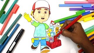 colouring Handy Manny and his Tools Fun colouring Activity for Kids Toddlers Children