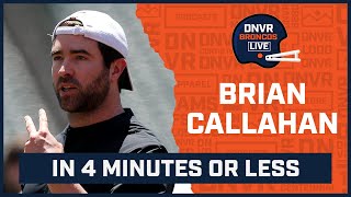 Learn about Denver Broncos head coach candidate Brian Callahan in under four minutes